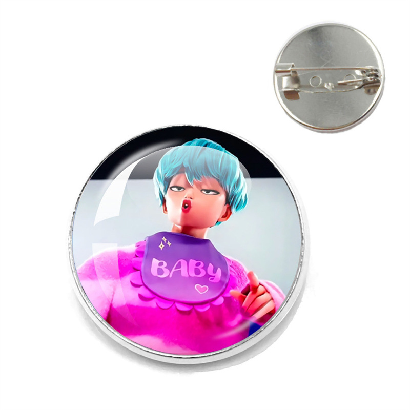 跨境新品Kpop Demon Hunters猎魔女团saja男团时光宝石配饰胸针|undefined