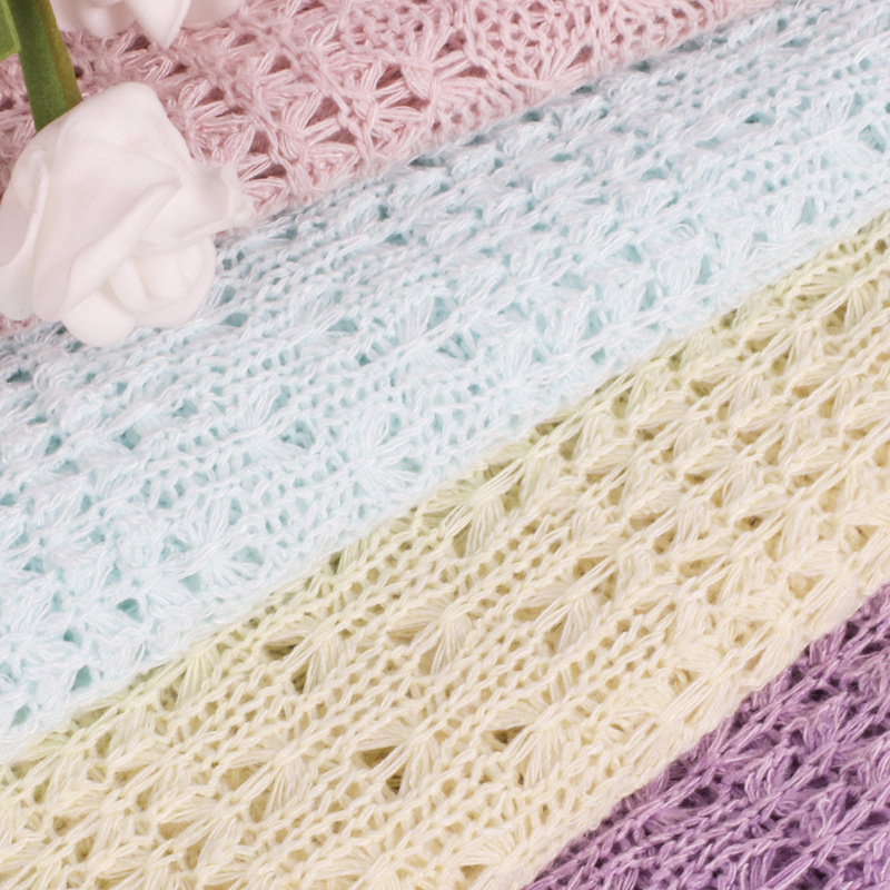 春秋新品镂空布  网眼布料罩衫套头上衣面料 洞洞款粗针针织面料