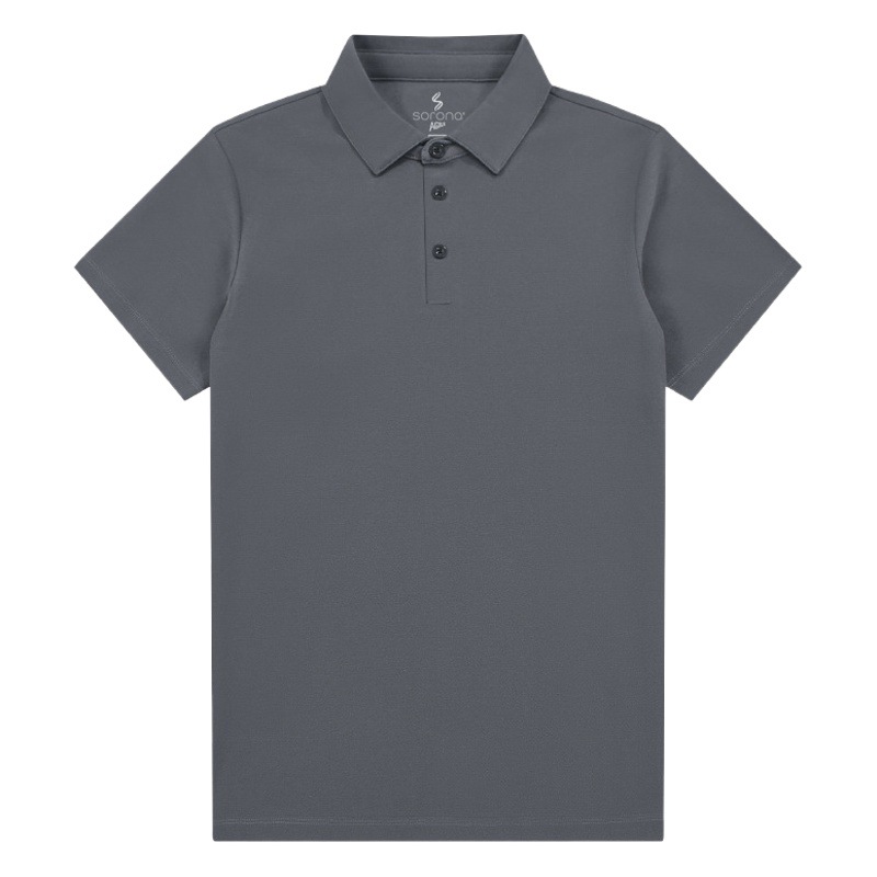 ハイエンドライトラグジュアリーデュポンソロナラペルメンズ無地シンプルカジュアル半袖Tシャツポロシャツ