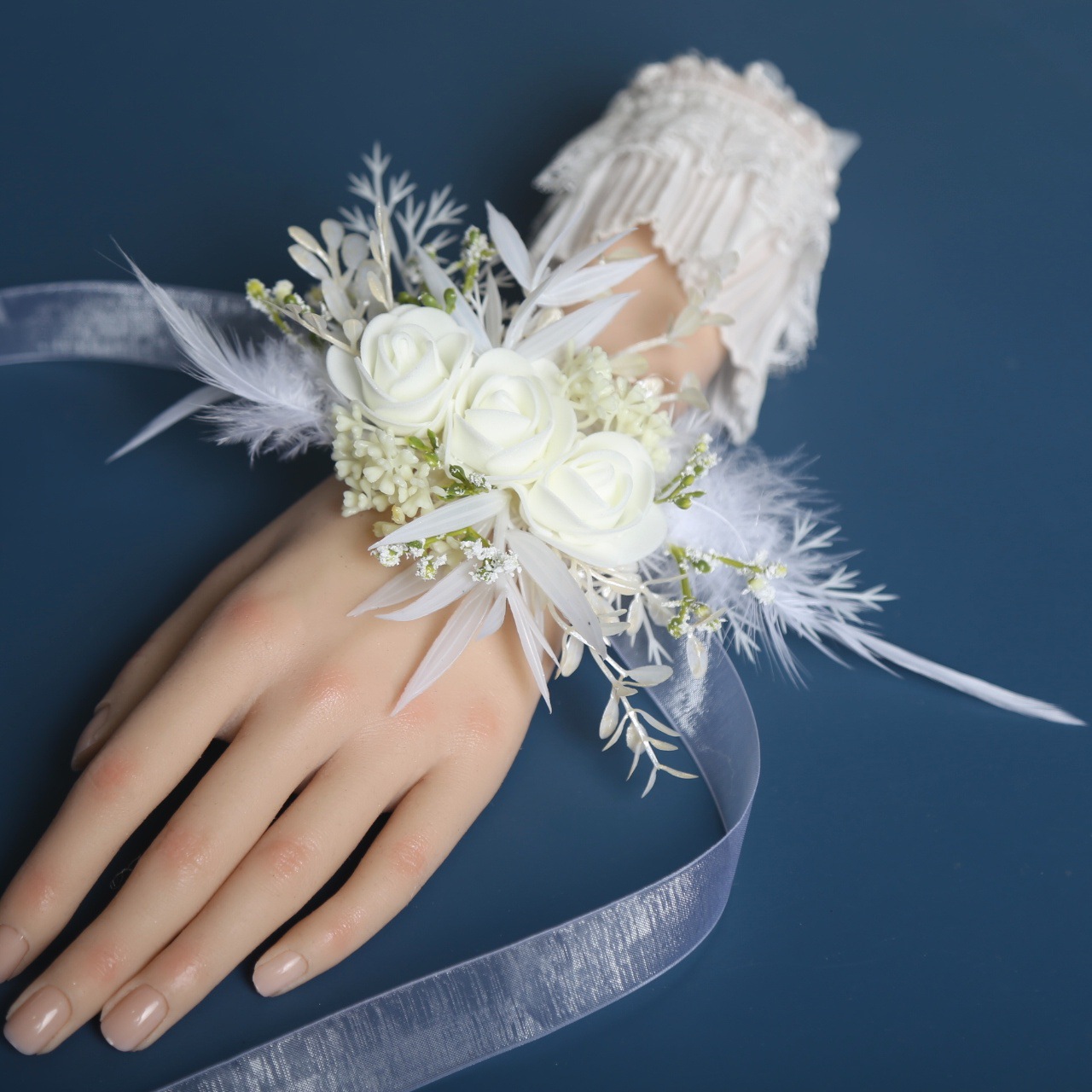 森系露莲手腕花胸花襟花新娘伴娘姐妹花结婚摄影服装配饰商务婚礼