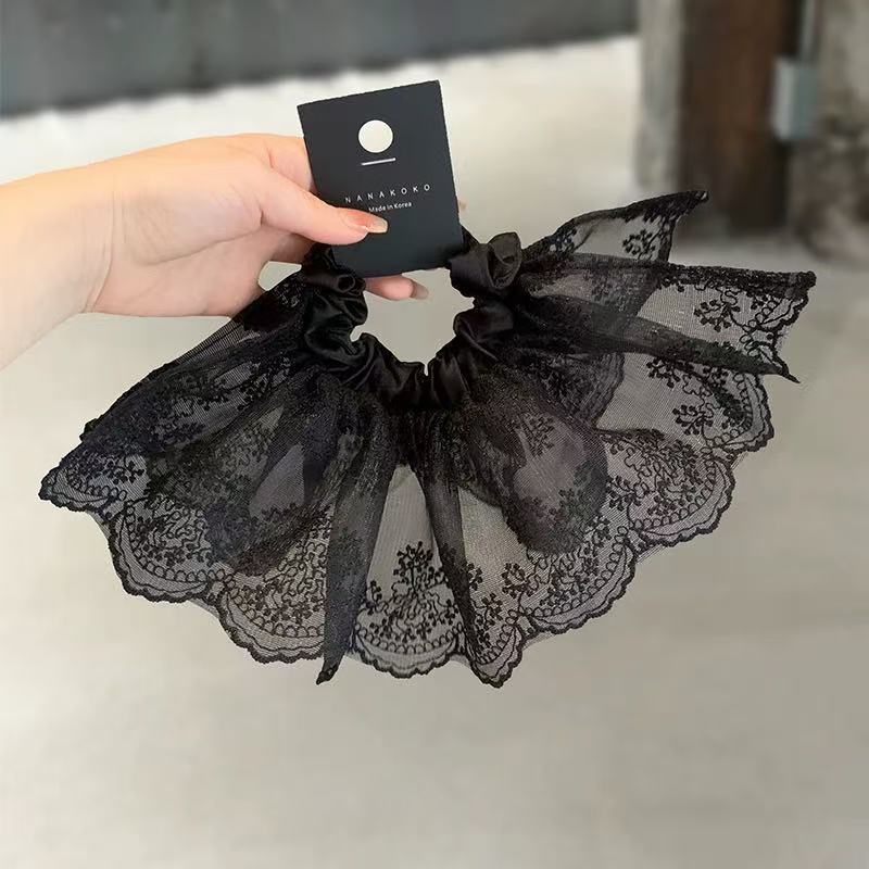 블랙[레이스]큰머리끈