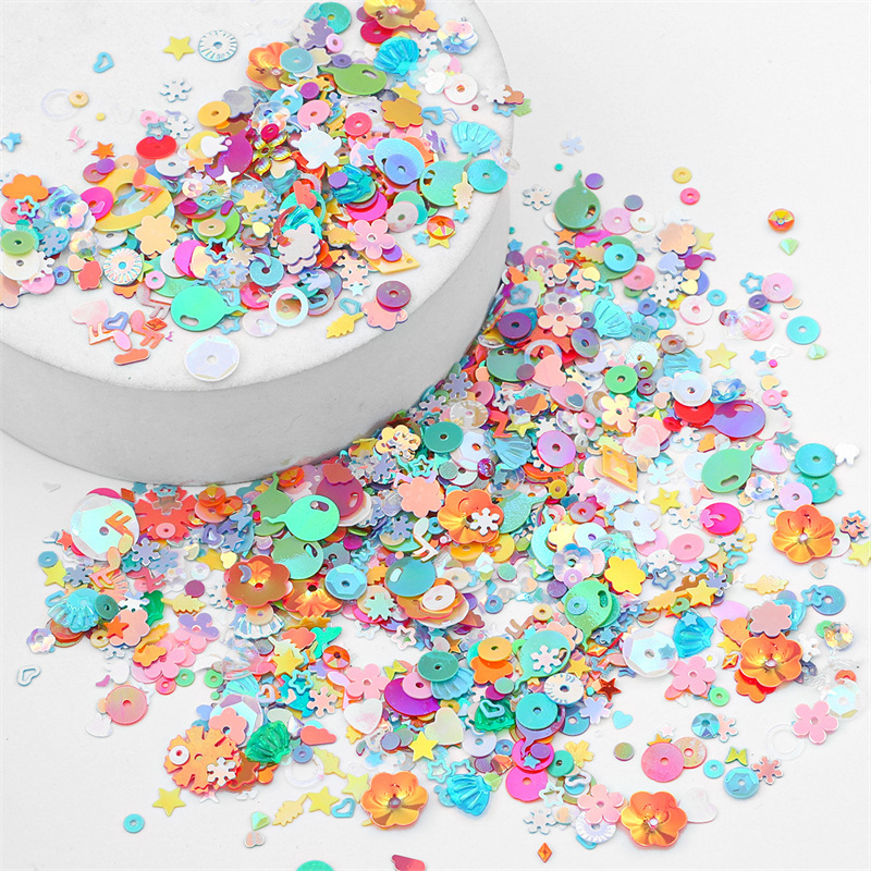 Color special-shaped mixed beads flash sequins handmade DIY clothing accessories material ear jewelry necklace accessories