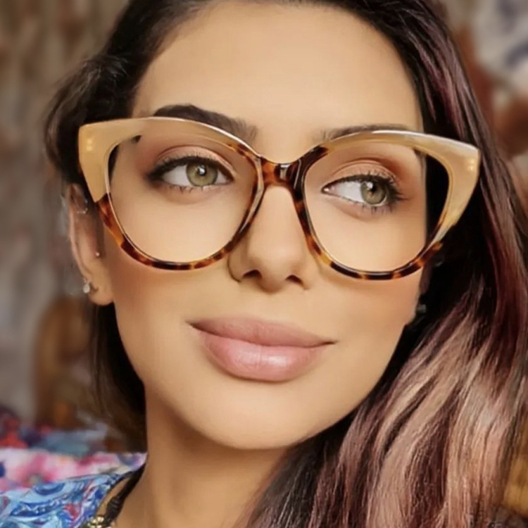 Women's Retro Leopard Pc Cat Eye Full Frame Glasses display picture 3