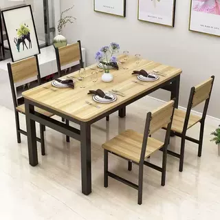 定制长方形饭店快餐桌椅4人堂食早餐小吃店餐桌椅组合家用饭桌