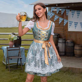 欧美系带啤酒节礼服批发外贸德国啤酒节女仆服务员COS礼服