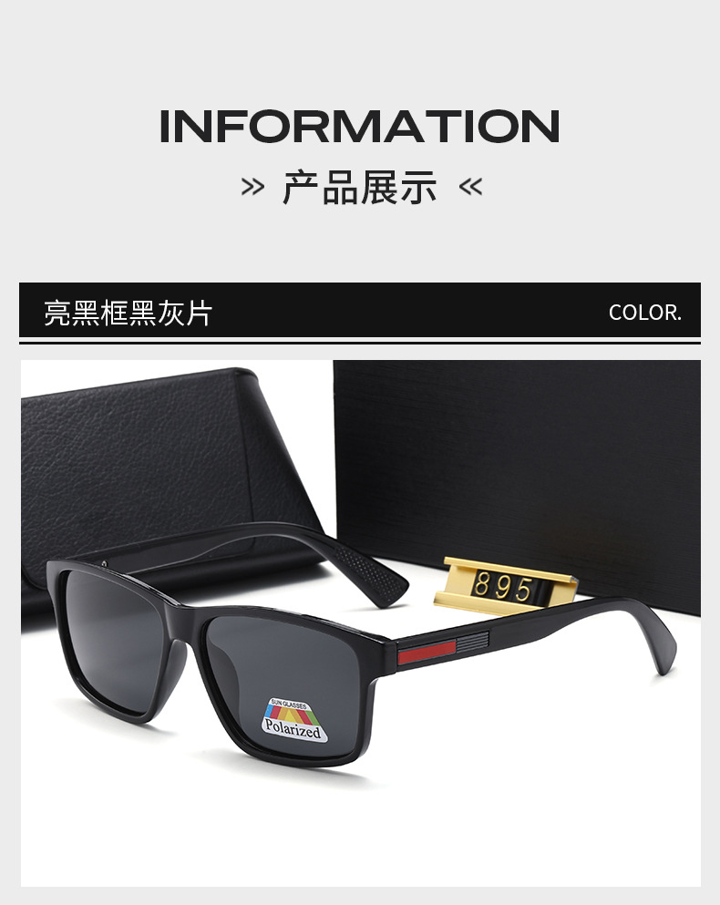 Neue Sonnenbrillen Herrenmodell Vintage Universalstil polarisierte Sonnenbrillen Premium-Look Outdoor Angeln Radfahren Eckige Sonnenbrillen