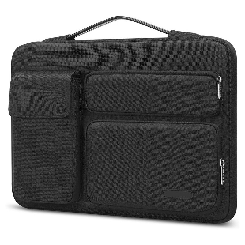 Three-front bag flip laptop bag multi-pocket Laptop Tablet bag Amazon export with trolley hand