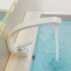 洗手盆洗臉盆白色水龍頭衛生間冷熱水面盆台盆洗手台洗漱龍頭黃銅