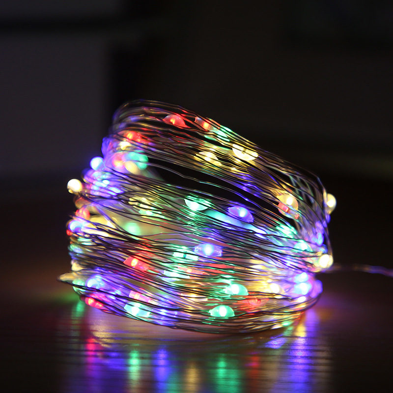 Ventas directas de la fábrica N ° 5 batería alambre cobre Cadena luz LED decorativo pastel ramo caja regalo Luces color puede Flash y siempre brillante