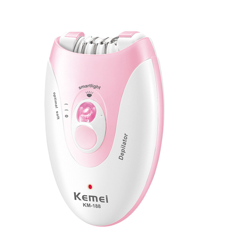 Dispositivo de depilación eléctrico Kemei transfronterizo, dispositivo de depilación para mujer ajustable inteligente portátil, herramienta de afeitado universal para todo el cuerpo