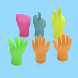 跨境新款彩色撸猫逗猫玩具网红五指模型迷你小手指手套指偶