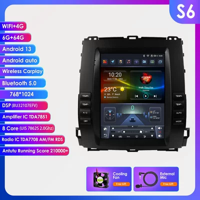 02-09 Toyota Prado/ Lexus: DVD Navigation - 7862-664g-wifi4glte-version-carplay-eight-cores-97inch-suitable-for-02-09-toyota-prado-lexus-gx470
