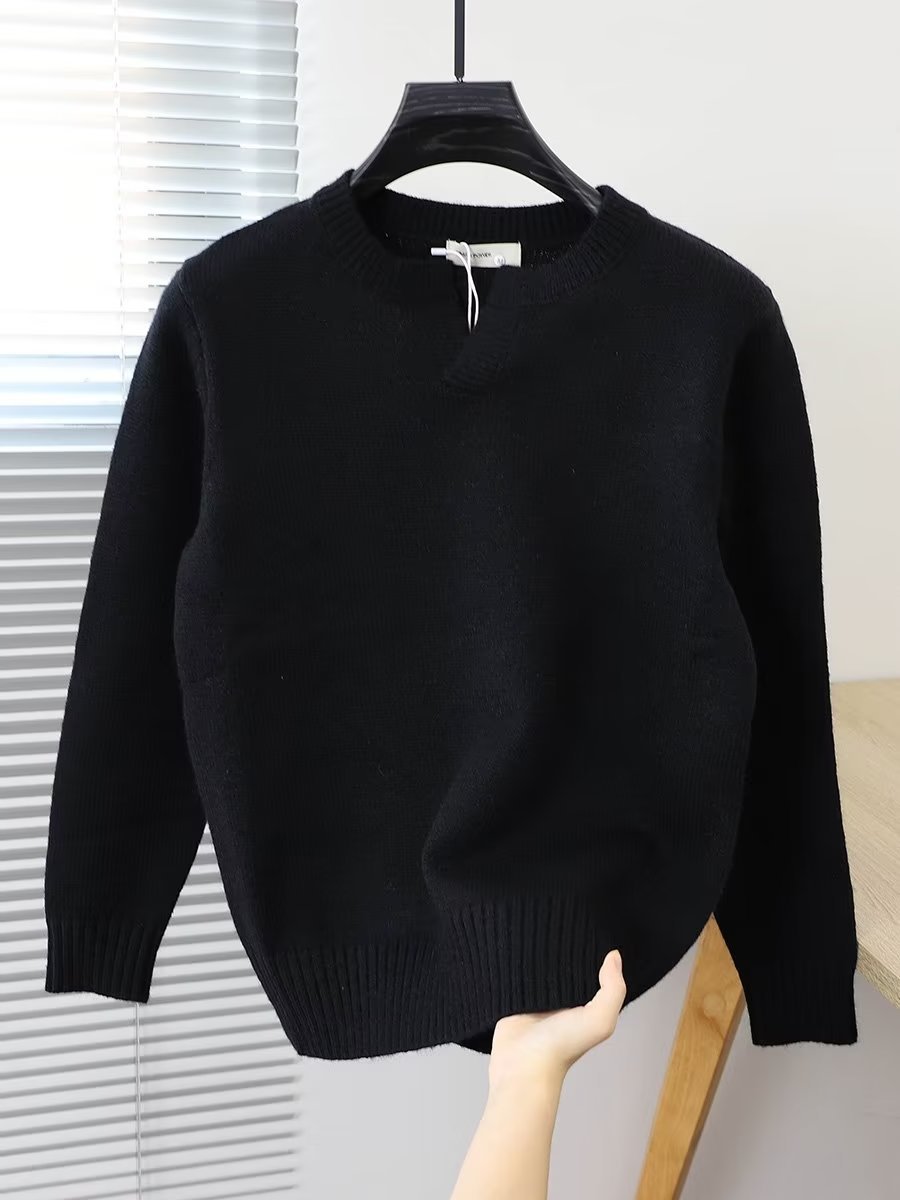 Men's Round Neck Sweater Casual Versatile Knit Pullover British_voghion.com