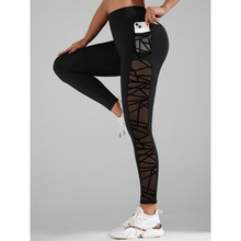Y 28197 Mesh Panel Yoga Pants ƴ����ɴ�٤��羳