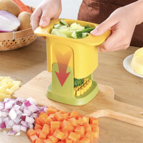 Potato Dicer, Kitchen Vegetable Fruit Cutter, Handheld Cucumber Strip Cutter, Household Ham Fruit Granulator, Chopping Tool