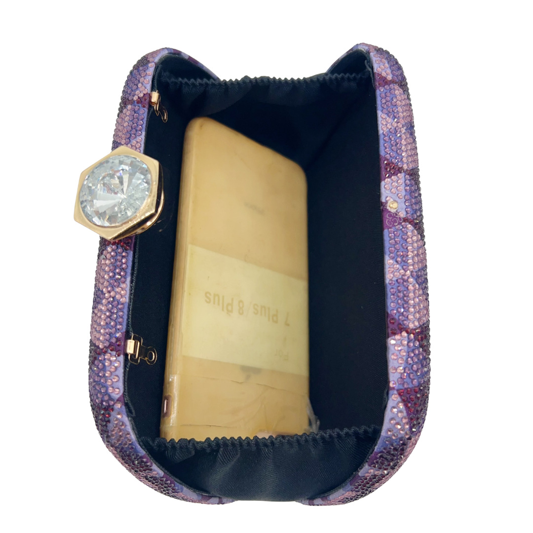 Clutch nữ đính đá lấp lánh hai mặt cầm tay dự tiệc — bạc, màu vàng, xanh lá cây, Xanh ngọc lam tốicolor chi tiết 3