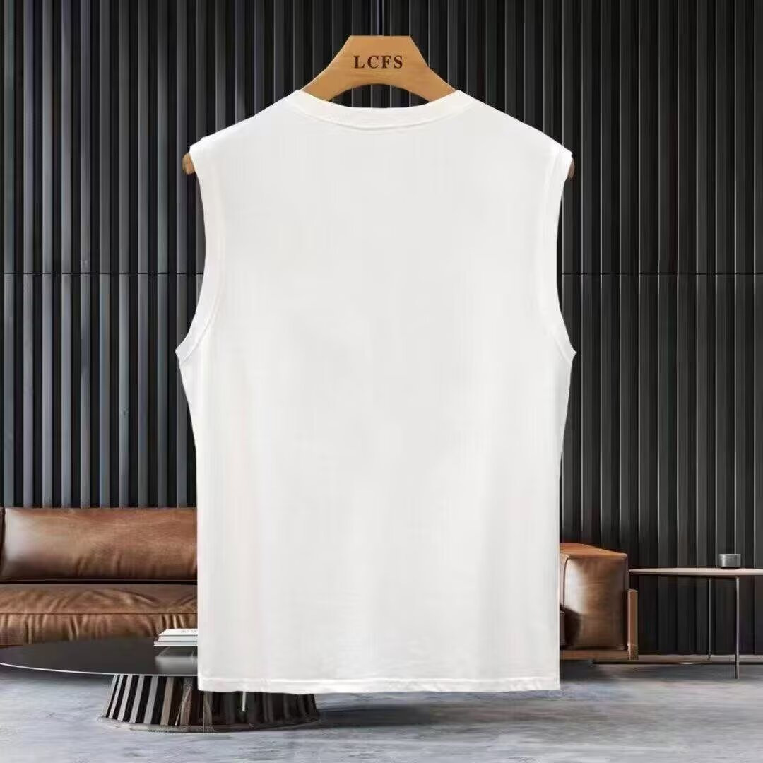 Men's Cartoon Embroidery Sleeveless Tank Top | Loose Fit Summer Streetwear | Comfortable Daily Casual Vest_viptrois.com