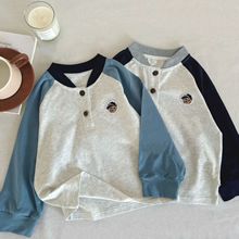 现货长袖儿童T恤2025秋冬中小童T恤长袖上衣儿童日系T恤打底衫