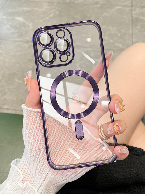 Apple 17proMax 磁気電話ケース iPhone16 電気メッキ透明 15 オールインクルーシブ落下防止 14 保護カバーに適しています。|undefined