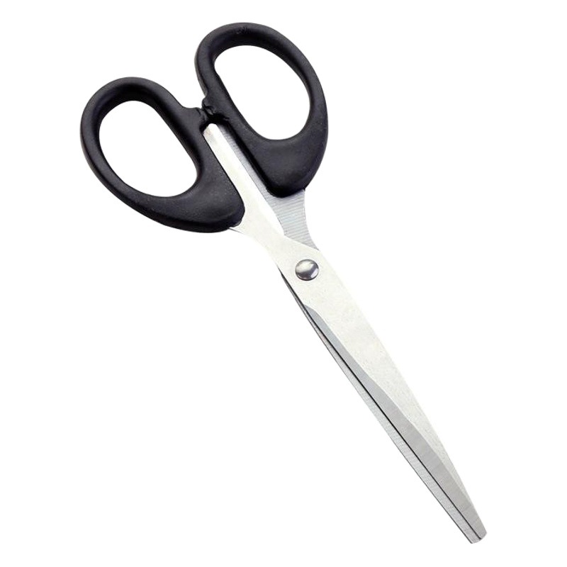 Tijeras de oficina de acero inoxidable pequeño, mediano y grande negro multiusos tijeras para el hogar para estudiantes con cortador de papel manual al por mayor