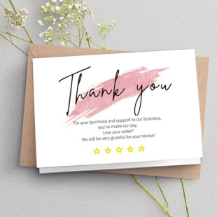 50pcs Kraft Paper Thank You For Your Order Business Cards