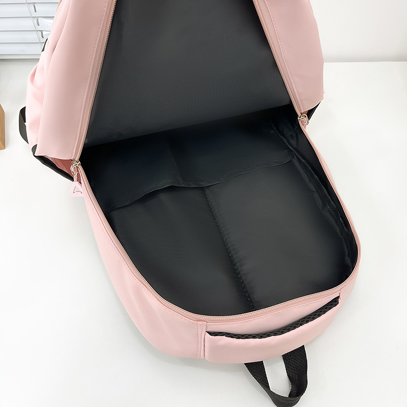 Nueva mochila coreana para mujeres de color contrastante, mochila de estudiantes de primaria y secundaria de gran capacidad, mochila de viaje simple