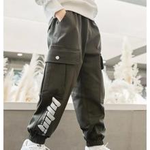 2023新款大童秋装黑色运动裤儿童男孩卫裤秋冬潮男童春秋款裤子