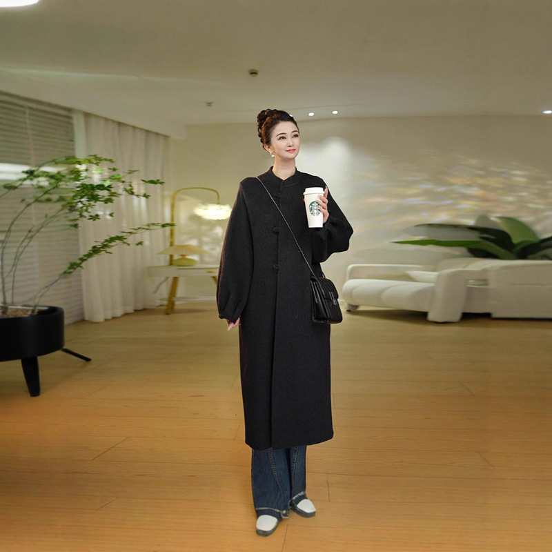 Special Offer, Non-Refundable, Non-Exchangeable, Online Handmade Coat, Double-Sided Woolen Coat, Women's Korean Style Long Fashion Style