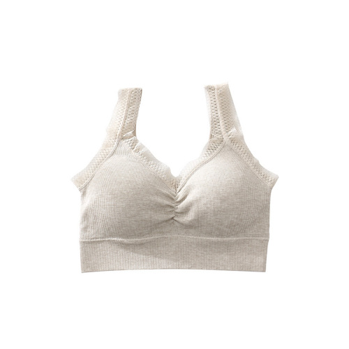 New style naked ammonia lace beautiful back-wrapped chest fashionable U-back sports bra for women without rims bra bottoming vest tube top