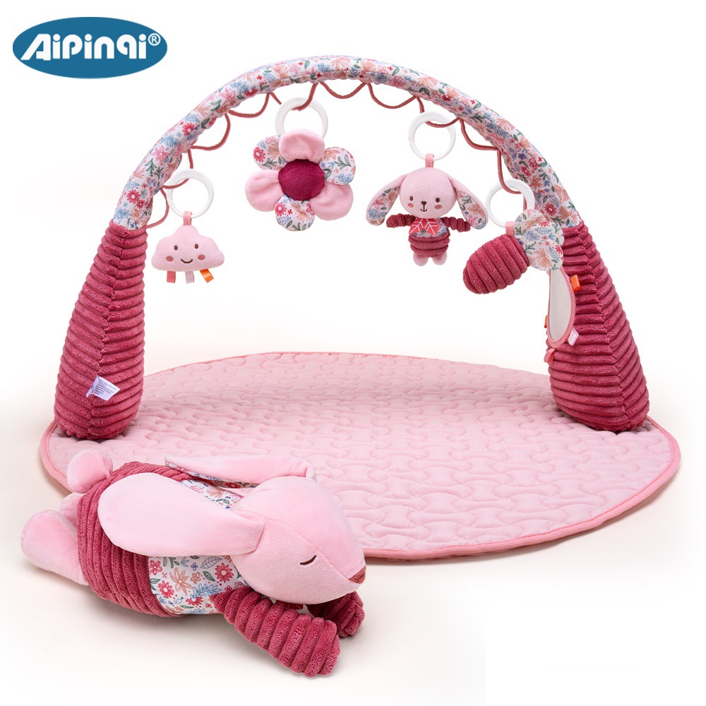 Aipinqi estante de gimnasio para bebés estante de juego esterilla juguete para bebés recién nacidos juguetes rosa esterilla de trepa al por mayor en stock