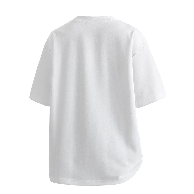 Free Shipping 2025 New Short-Sleeved T-Shirt Pleated Men's Trendy Brand Pure Color Casual Round Neck Bottoming Shirt Men 2025