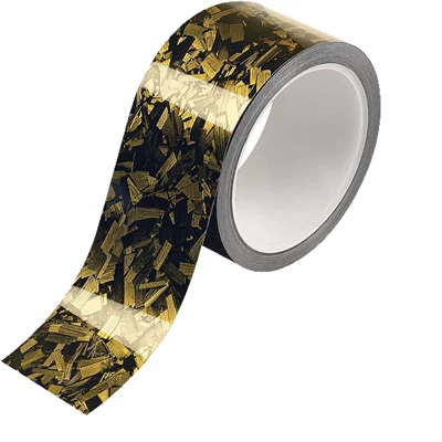 Film, Auto Color Change Film - pet-flower-carbon-gold-3cm5mmeters