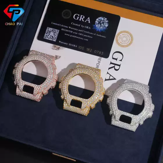 Europe and the United States cross-border explosions watch inlaid 925 silver inlaid D color Moussan DW6900 case personality light luxury hot selling ornaments