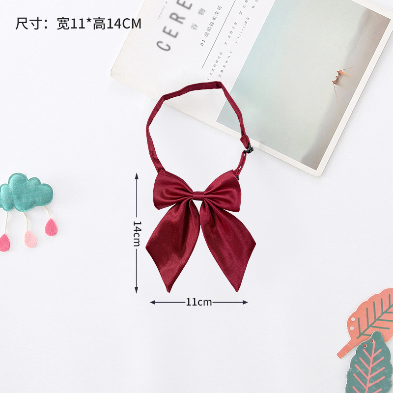 Pajarita para niños Corbata para niños coreanos Pajarita para bebés de color rojo vino de moda