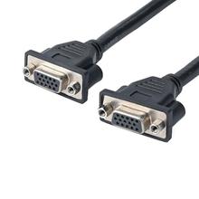 VGA母对母面板线电脑电视投影仪显示器连接线 15孔对15孔显示屏线