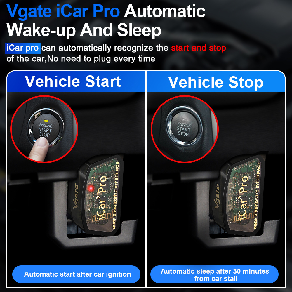 Icar Pro Ble 4.0 Low Power Consumption Bluetooth Wifi Obd Car Fault Diagnosis Device Android Apple