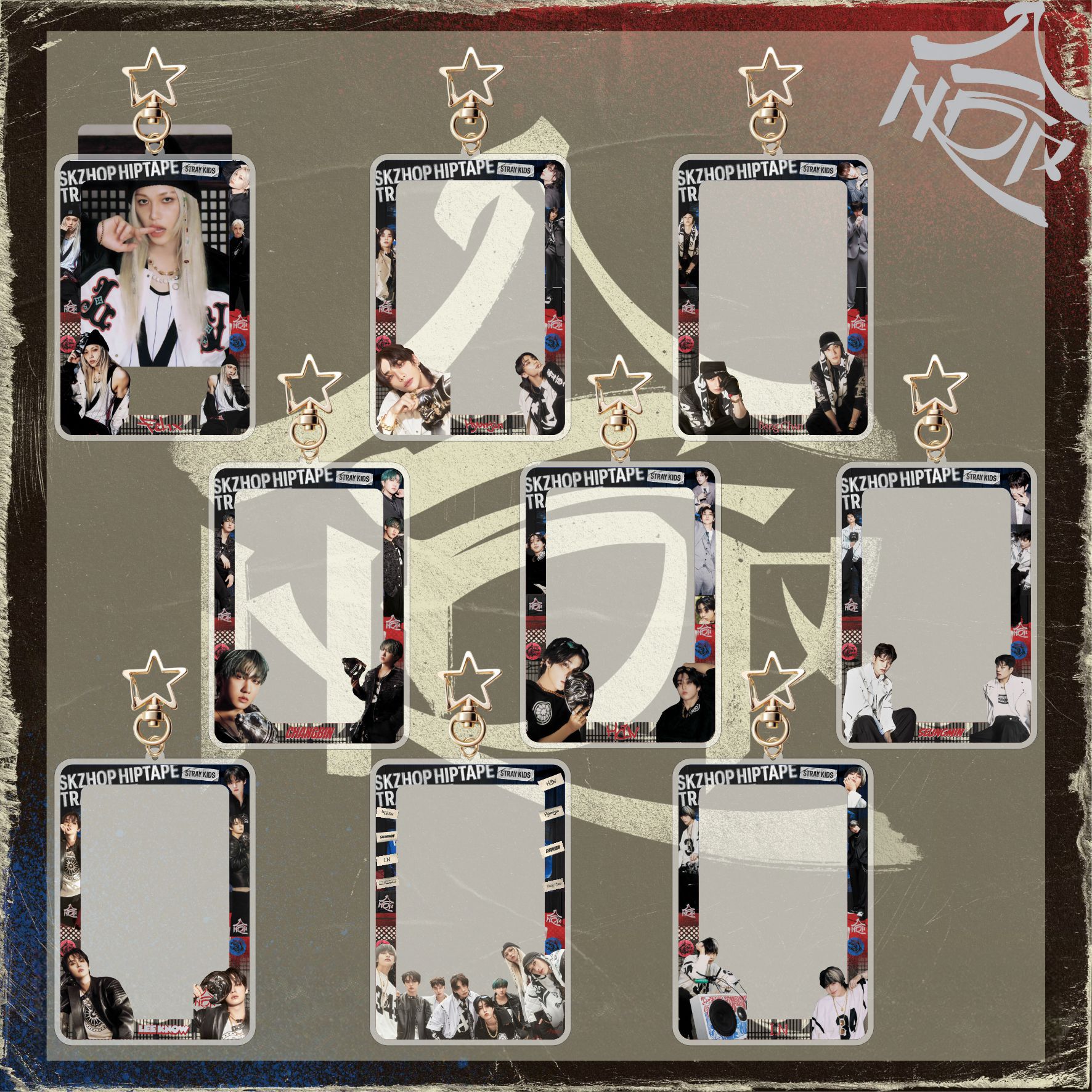 25年 straykids 新款相框插卡鑰匙扣明星周邊小卡收藏愛豆應援