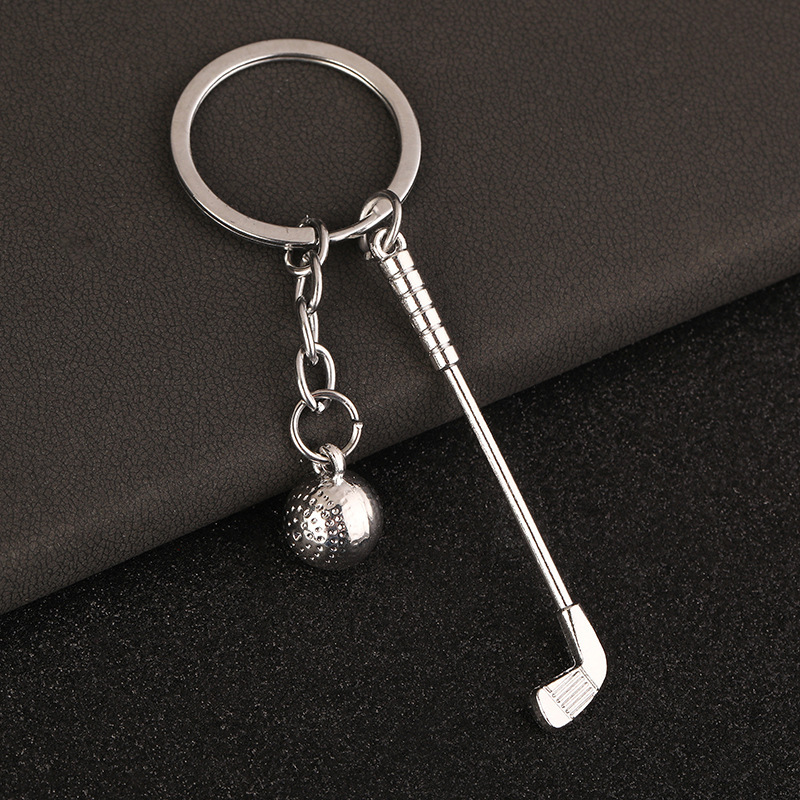 Temu Aliexpress Shein Amazon Foreign Trade Hot-Selling Accessories Simple Golf Ball Keychain Pendant