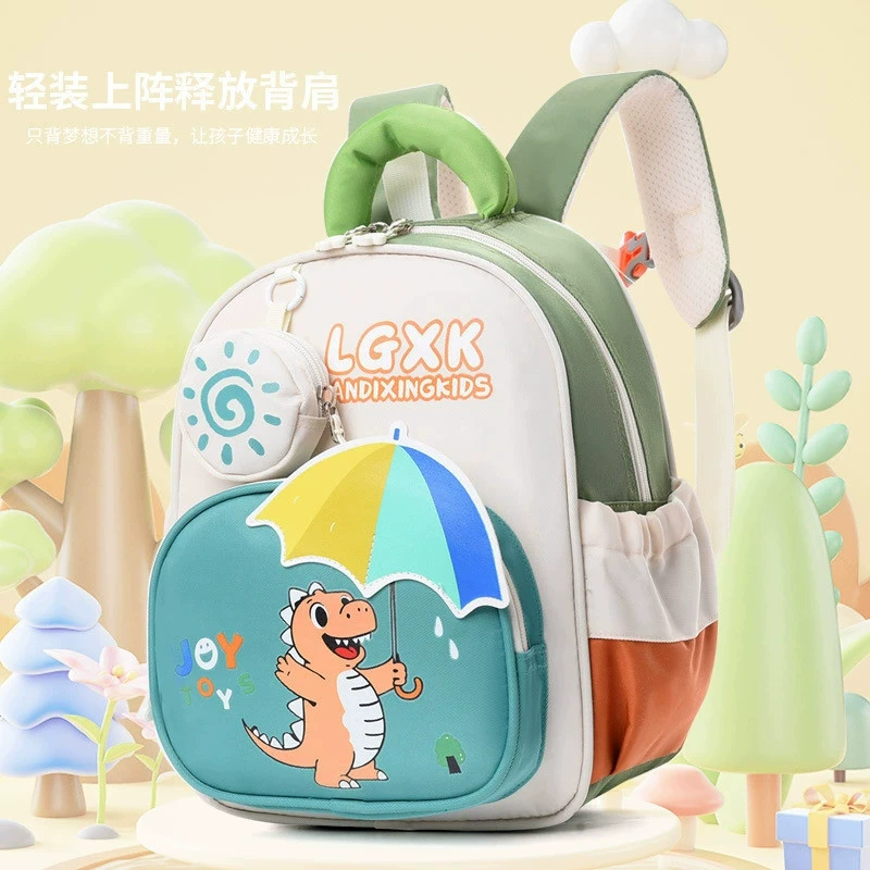 Новый детский сад школьная сумка мультфильм милый большой класс 3-6 лет для мальчиков и девочек легкий динозавр детский рюкзак