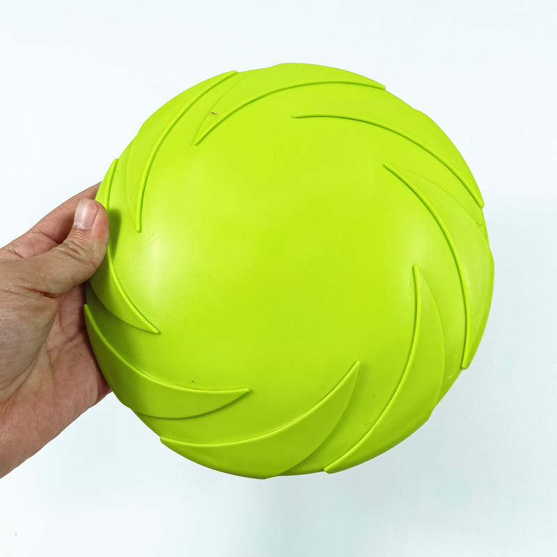 Fabricantes pueden imprimir logotipo personalizado mascotas al aire libre entrenamiento de perros platillos voladores TPR juguetes para niños perros grandes