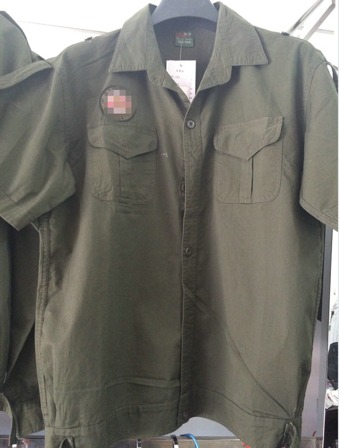 Venta al por mayor de control de inundaciones de moda de algodón de manga corta ropa de entrenamiento al aire libre traje de fábrica de ropa de trabajo de verano ropa de entrenamiento