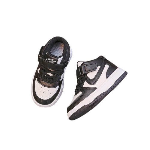  Children's Mid-top Sports Shoes Boys Classic Casual Sneakers Girls Mid-top White Shoes Baby Shoes