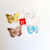 Acrylic realistic three dimensional decorations with butterfly with accessories, accessory, 3D, gradient, handmade
