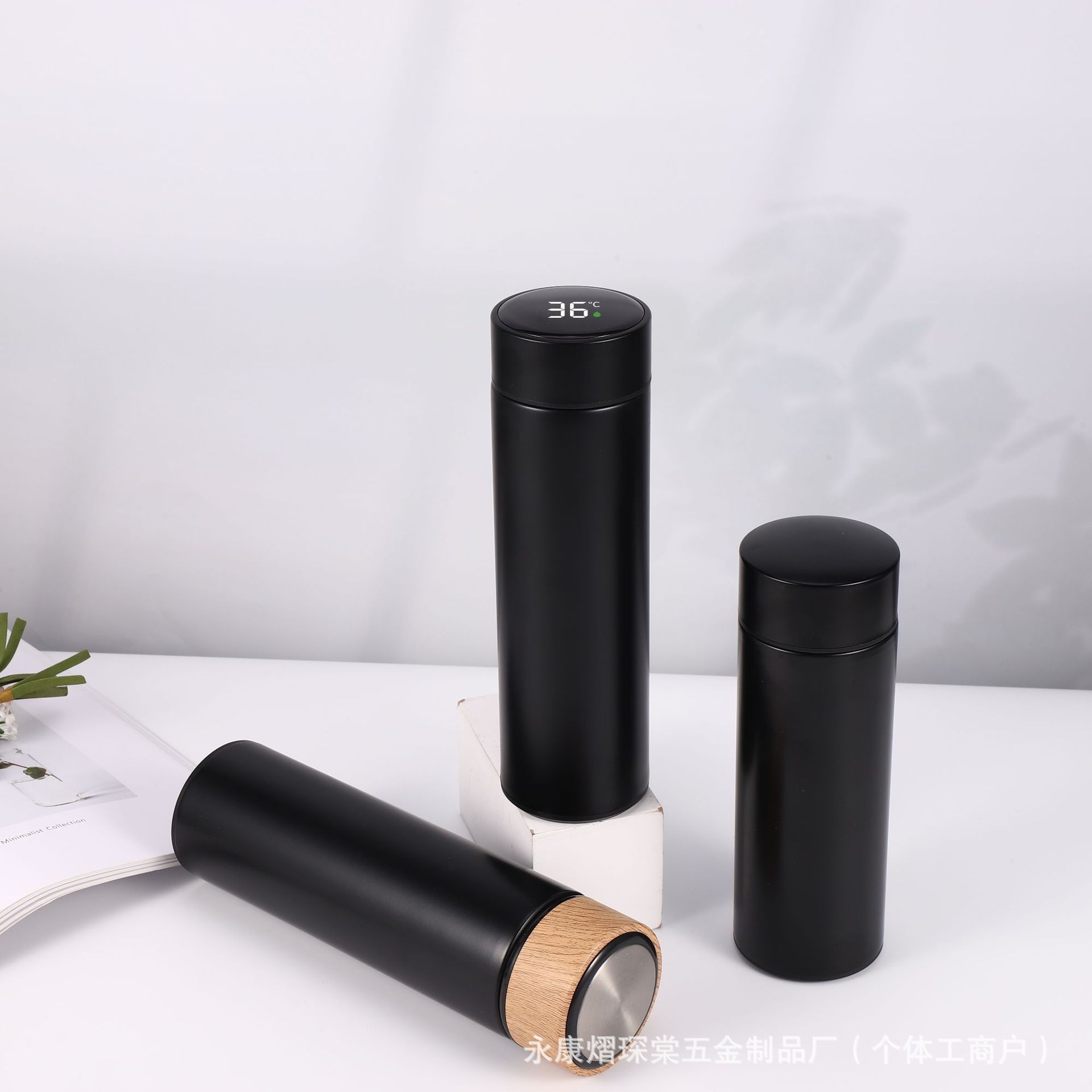 304 regalo de acero inoxidable aislado taza agua inteligente temperatura pantalla digital ventosa