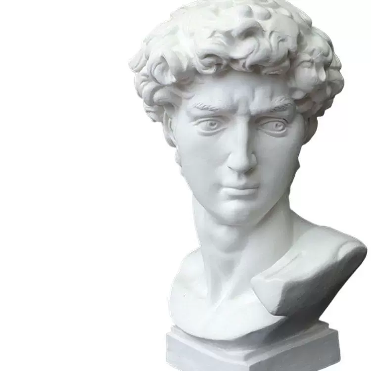 Портрет Давида голова 67 см из plaster, скульптура, учебные наброски, декоративная скульптура геометрическая голова Давида