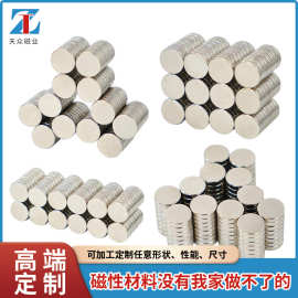 厂家直供 钕铁硼强磁D8*1.5mm圆形礼盒强磁铁片圆片吸铁石磁钢
