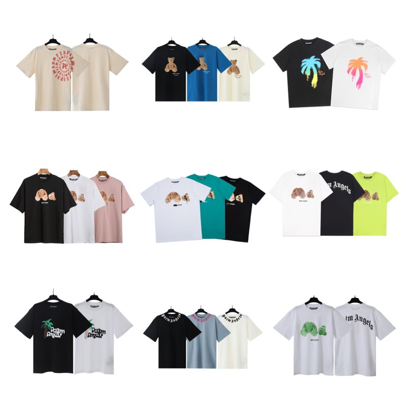 Palm Angels Pa Headless Bear Print Short-Sleeve Trendy Brand Collection Loose-Fitting Unisex T-Shirt Palm Angels Pa Headless Bear Print Short-Sleeve Trendy Brand Collection Loose-Fitting Unisex T-Shirt