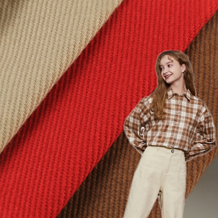 Fabricante textil Twill Stretch Camisas de algodón