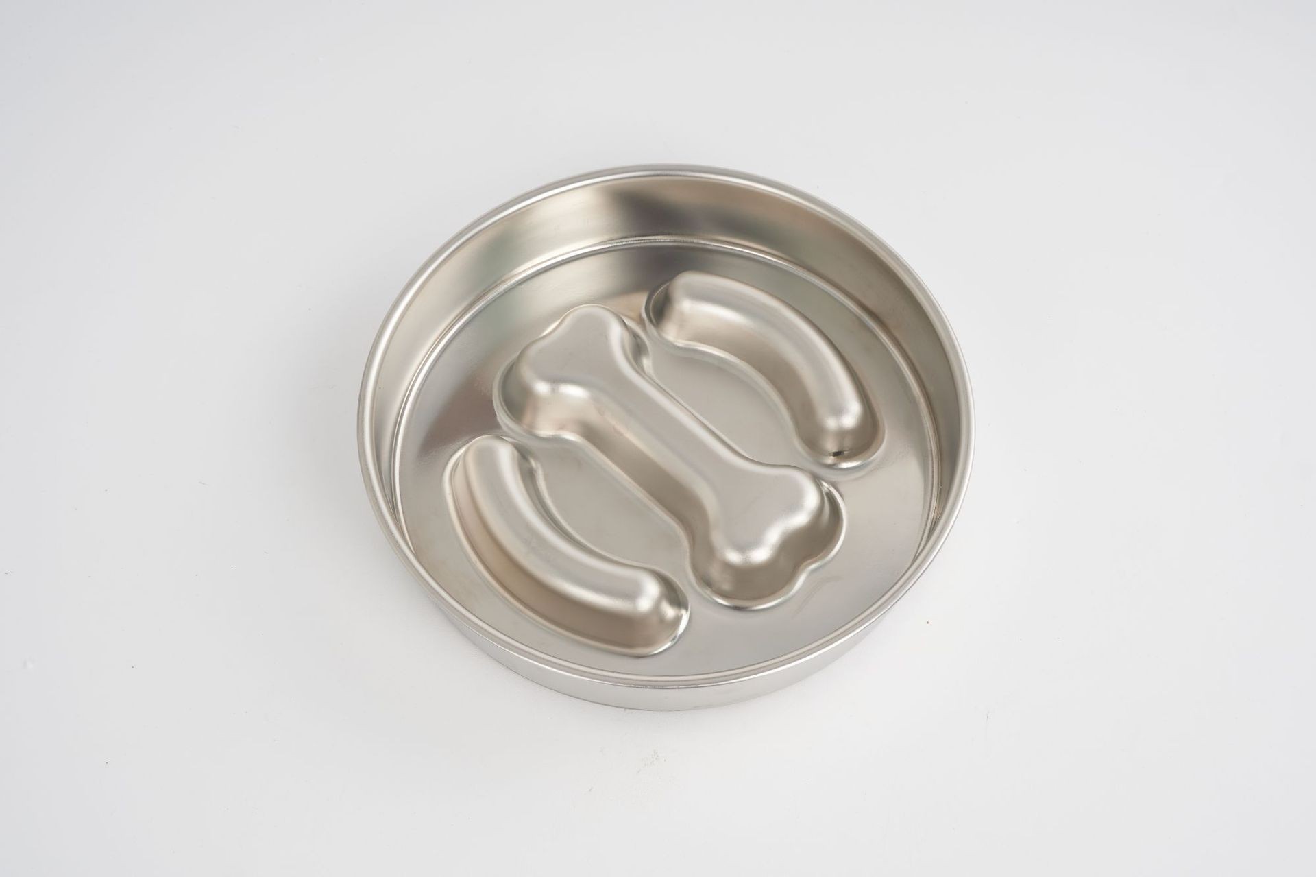 뼈무늬 원형 슬로우 식기 - 미끄럼 방지 기능 없음