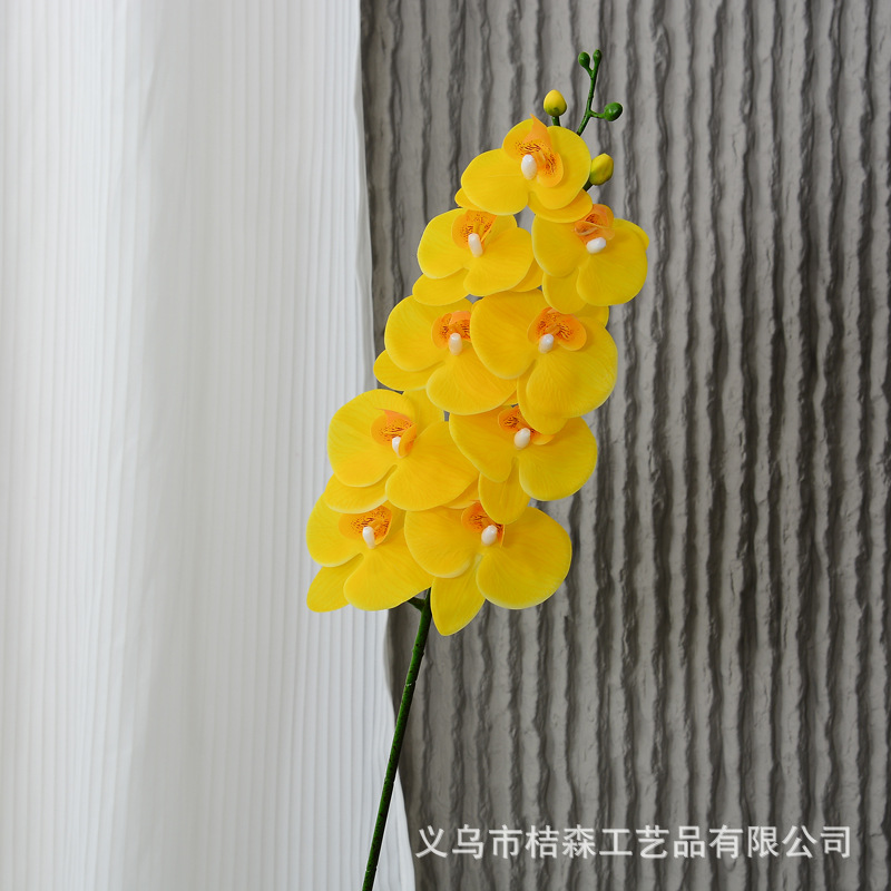 Flores de alta calidad 9 cabezas 7 cabezas 5 cabezas orquídeas mariposa sensación realista tela de seda de película flores falsas decoración de boda nórdica